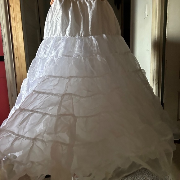 ❄️White double-layered nylon crinoline/petticoat - Picture 9 of 10
